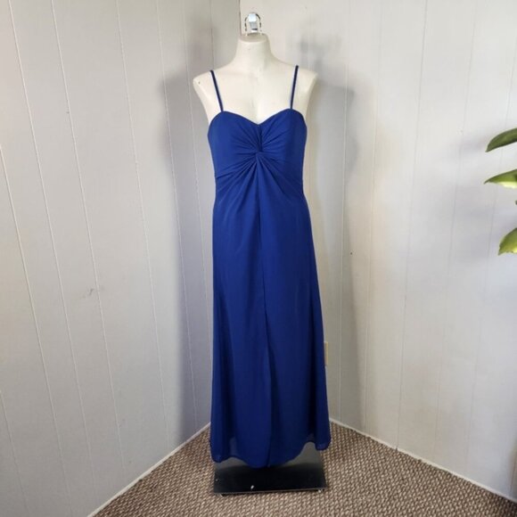 Symphony of Venus Cobalt Blue Strapless Maxi Dress Formal Gown Prom Bridesmaid - Picture 2 of 15